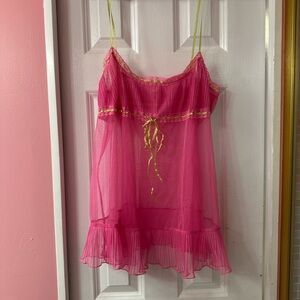 Y2K Victoria’s Secret Pink Sheer Babydoll Nightie